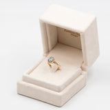 Antiker Ring aus 14-karätigem Gold mit Diamanten im Altschliff (0.28 ctw), 30er Jahre