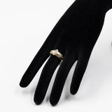 Vintage-Ring aus 18-karätigem Gold mit braunem Marquise-Diamanten (0,70 ct) und Brillanten (0.35 ctw), 70er Jahre