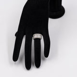 Anello vintage a fascia in platino 900 con diamanti di taglio brillante e baguette (2ctw)