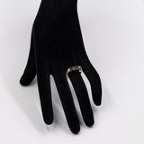 Anello vintage trilogy in oro giallo 8k con spinelli verdi
