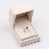 Vintage-Ring aus 14-karätigem Weißgold mit Saphir und Diamant, 60er Jahre