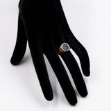 Vintage-Onyx-Ring aus 8-karätigem Gelbgold, 50er Jahre