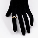 Vintage-Solitärring aus 18 Karat Gelbgold mit Diamanten im Prinzessschliff (0.25 ct), 70er Jahre