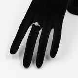 Anello vintage in oro bianco 9k con diamanti