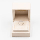Anello vintage in oro bianco 9k con diamanti