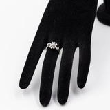 Anello vintage in oro bianco 18k con diamanti (0,30ctw), anni '70