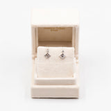ORECCHINI GEOMETRICI VINTAGE IIN ORO BIANCO 18K CON DIAMANTI (0.80CTW)