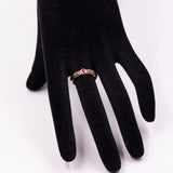 Bague vintage en or rose 9 carats avec rubis