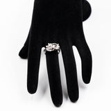 Vintage-Ring aus 18 Karat Weißgold mit Diamanten, 60er Jahre