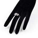 Vintage-Ring aus 18 Karat Weißgold mit Diamanten, 60er Jahre