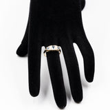 Vintage-Ring aus 9-karätigem Gelbgold mit blauem Topas (0.65 ct) und Diamanten, 1998