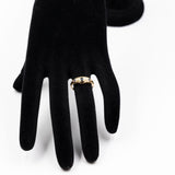 Vintage-Ring aus 18 Karat Gelbgold mit Saphir und Diamanten, 40er Jahre