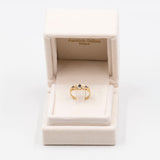 Vintage-Ring aus 18 Karat Gelbgold mit Saphir und Diamanten, 40er Jahre