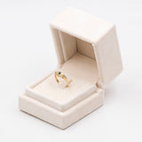 Vintage-Ring aus 18 Karat Gelbgold mit Saphir und Diamanten, 40er Jahre