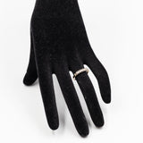 Anello vintage a riviera in oro giallo 9k con diamanti (0,12ctw)