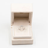 Solitaire ring in 18k white gold with old cut diamond (0,41ct)