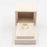 Anello vintage trilogy in oro giallo 9k con zaffiri gialli