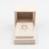 Anello vintage a riviera in oro giallo 9k con diamanti (0,12ctw)