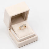 Anello vintage in oro giallo 14k con diamanti (0,50ctw), anni '80