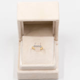 Anello vintage a riviera in oro giallo 14k con diamanti (0,10ctw)