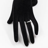Anello Art Déco in oro bianco 14k con diamante e zaffiri, anni '30