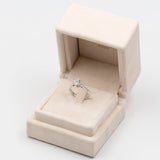 Anel solitário em ouro branco 18k com diamante lapidação brilhante de 1,35 quilates