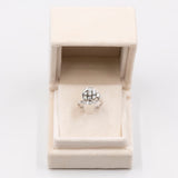 Anel de diamante em ouro branco 14k vintage (0,74ctw), década de 60