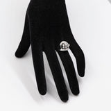 Anel de diamante em ouro branco 14k vintage (0,74ctw), década de 60