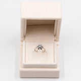 Vintage-Ring aus 18-karätigem Weißgold mit Diamanten im Brillantschliff (0,34 ctw), 60er/70er Jahre