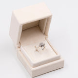 Vintage-Ring aus 18-karätigem Weißgold mit Diamanten im Brillantschliff (0,34 ctw), 60er/70er Jahre