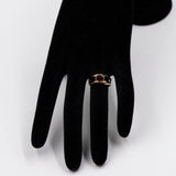 Vintage-Granatring aus 14-karätigem Gelbgold, 70er Jahre