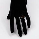 Vintage-Granatring aus 14-karätigem Gelbgold, 70er Jahre