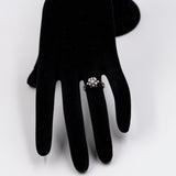 Vintage-Ring aus 18-karätigem Weißgold mit Diamanten im Brillantschliff (0,34 ctw), 60er/70er Jahre