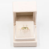 Anello vintage trilogy in oro giallo 9k con crisoberilli (1,90ctw)