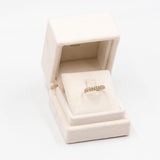 Vintage 9k yellow gold ring with mint-colored garnets (0,27ctw)