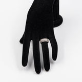Anello vintage a fascia in platino 900 con diamanti (1ctw) di taglio brillante e baguette