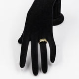 Anello vintage trilogy in oro giallo 9k con crisoberilli (1,90ctw)