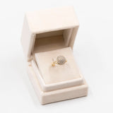 Anello vintage tourbillon in oro giallo 14k con diamanti (1,10ctw), anni '70