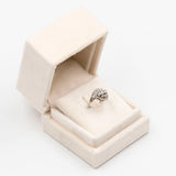 Anello vintage in oro bianco 14K e diamanti (0.55ctw), anni '60