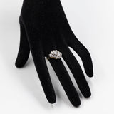 Anello vintage in oro giallo e bianco 14K con diamanti di taglio brillante (1ctw ca.), anni '70