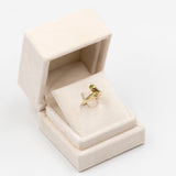 Anello vintage in oro giallo 14k con peridoti, anni '70