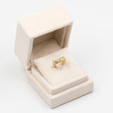 Bague Riviera vintage en or jaune 18 carats avec diamants (environ 1 ct), années 80