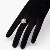 Vintage 14k yellow gold ring with brilliant cut diamonds (0,75ctw), 70s