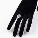 Bague vintage en or blanc 14 carats et diamants (1,10 ct), 70