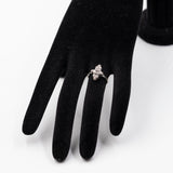 Bague vintage en or blanc 14K avec diamants (environ 0.12 ctw), années 70