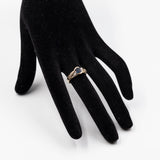 Anello vintage in oro giallo 14k con zaffiro (0,70ct) e diamanti (0,20ctw), anni '70