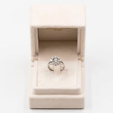 Bague vintage en or blanc 14 carats et diamants (1,10 ct), 70