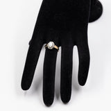 Anello in oro giallo 9K con opale (0.30ct ca.) e diamanti