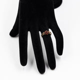 Vintage-Ring aus 9-karätigem Roségold mit Granaten, 70er Jahre