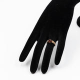Vintage 9k rose gold ring with garnets, 70s